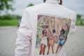 This is what heaven must look like. Jeans jacket with african girls in stylish african man