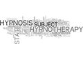 What Is Hypnotherapy And How Does It Work Word Cloud