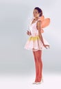 What magic should I do next. A full length shot of a cute fairy. Royalty Free Stock Photo