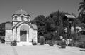 A graphical view of Saints Nikolaos and Anastasia Orthodox Church, Olympiada Village, Chalkidiki, Greece