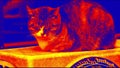 cat in the thermal imager