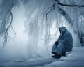 What Most People Dont Know About the Winter Blues Psychology art concept. AI generation Royalty Free Stock Photo