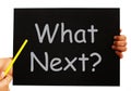 What Next Blackboard Means Following Steps Royalty Free Stock Photo