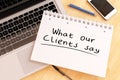 What our Clients say Royalty Free Stock Photo