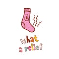 What a relief - funny smelly sock