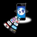 What's apps are on your mobile network today? Royalty Free Stock Photo