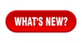 what\'s new? button. rounded sign on white background Royalty Free Stock Photo