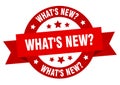 what's new? round ribbon isolated label. what's new? sign. Royalty Free Stock Photo