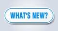 what\'s new? sign. rounded isolated button. white sticker Royalty Free Stock Photo