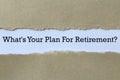 What`s your plan for retirement on paper Royalty Free Stock Photo