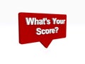 what\'s your score speech ballon on white