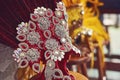 What a show-stopping headpiece. Still life shot of costume headwear for samba dancers.