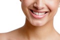 What a stunning smile. Closeup studio shot of a beautiful young womans mouth. Royalty Free Stock Photo