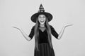 what a surprise. carnival costume party. trick or treat. celebrate the holidays. wizardry. halloween witch girl. happy