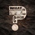 What is symptoms of cancer text
