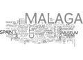 What To Do In Malaga Spain Word Cloud