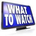 What to Watch HDTV Television Screen Suggestion Guide Royalty Free Stock Photo