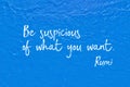 What you want Rumi