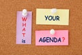 What is Your Agenda Royalty Free Stock Photo