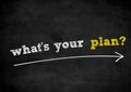 what is your plan chalkboard written concept