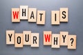 What is Your Why? by wood blocks Royalty Free Stock Photo