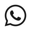 Whatsapp social media icon button Royalty Free Stock Photo