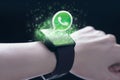 Whatsapp application with smartwatch.