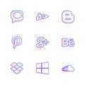 Social media eps icons set vector