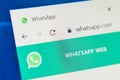 Whatsapp.com Web Site. Selective focus. Royalty Free Stock Photo