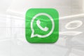 Whatsapp icon on iphone realistic texture
