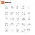 25 WhatsApp icon set. vector background