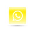 WhatsApp logo icon vector with yellow gradient design illustration