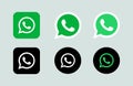 whatsapp logo set Royalty Free Stock Photo