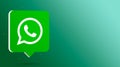 Whatsapp logo on speech bubble icon 3d rendering background