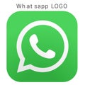 WhatsApp logo with vector Ai file. Squared colored Royalty Free Stock Photo