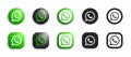 Whatsapp Modern 3D And Flat Icons Set Vector