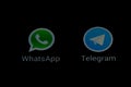 WhatsApp and Telegram messaging apps