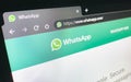 WhatsApp web page on computer screen Royalty Free Stock Photo