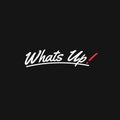 WHATSUP TYPOGRAPHY VECTOR LOGO TEMPLATE Royalty Free Stock Photo