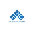 WHC letter logo design on WHITE background. WHC creative initials letter logo concept. WHC letter design Royalty Free Stock Photo