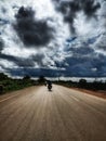 Whea wheather roads sky clouds Royalty Free Stock Photo