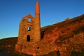 Wheal Coates at in the golden hour just before sunset, Cornwall UK Royalty Free Stock Photo