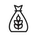 Wheat bag thin line vector icon Royalty Free Stock Photo