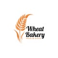 wheat Bakery logo design illustration , best for bread and cakes shop