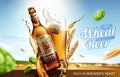 Wheat beer ads Royalty Free Stock Photo