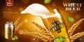 Wheat beer ads Royalty Free Stock Photo