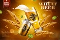 Wheat beer ads Royalty Free Stock Photo