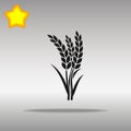 Wheat black Icon button logo symbol