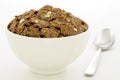 Wheat bran flakes cereal with rolled oats Royalty Free Stock Photo