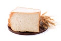 Wheat bread and grains and ears Royalty Free Stock Photo